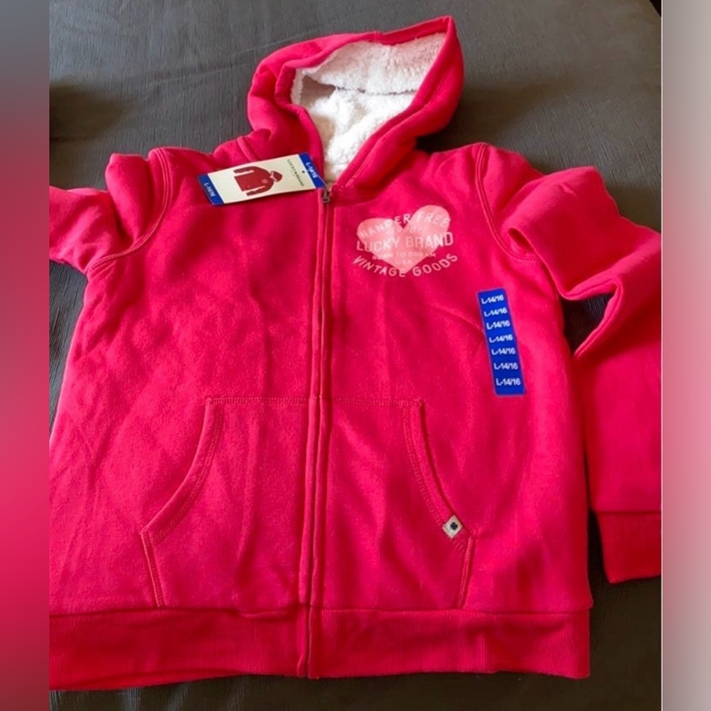 Lucky Brand Kids Pink Hoodie 14-16Y